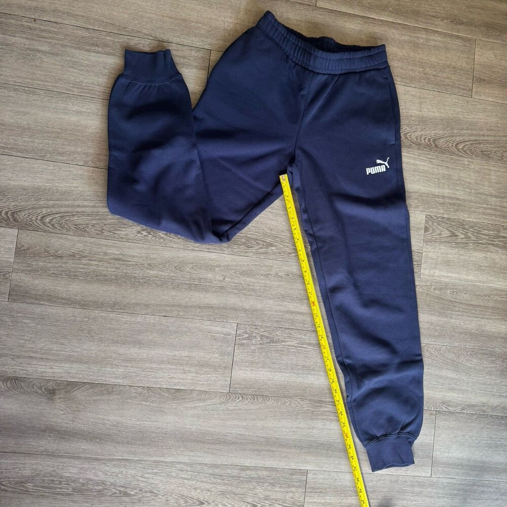 NEW Puma Sweatpants Mens Small Navy Blue Joggers Athletic Pants Casual Logo - Picture 12 of 16